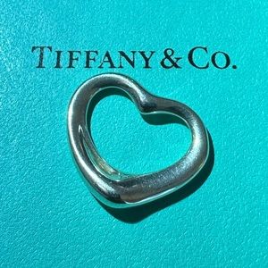 Tiffany Open Heart Charm 925 medium 22mm